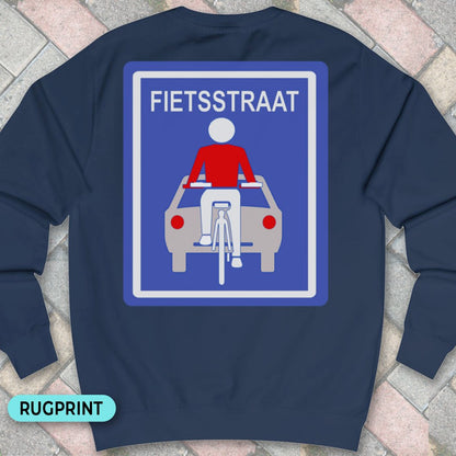Fietsstraat rugprint Sweater