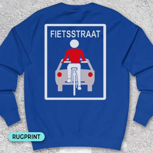 Fietsstraat rugprint Sweater