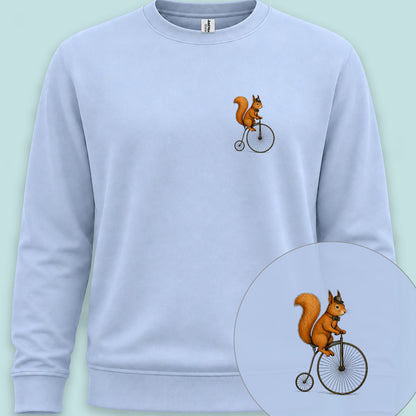 Eekhoorn op antieke fiets Sweater