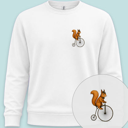 Eekhoorn op antieke fiets Sweater