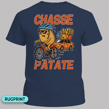 Chasse Patate met bezemwagen (rood) rugprint T-Shirt