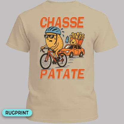 Chasse Patate met bezemwagen (rood) rugprint T-Shirt