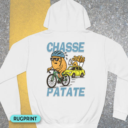 Chasse Patate bezemwagen (blauw) rugprint Hoodie