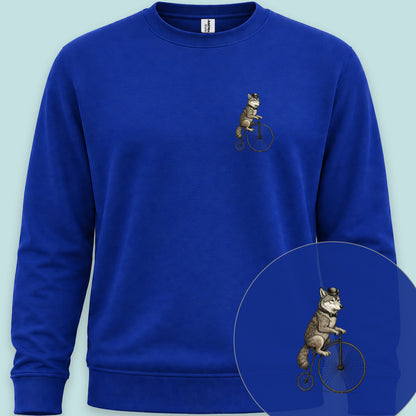 Wolf op antieke fiets Sweater