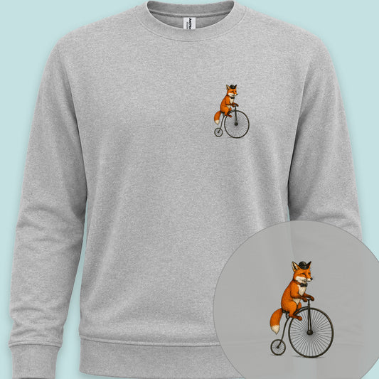 Vos op antieke fiets Sweater