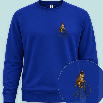 Uil op antieke fiets Sweater