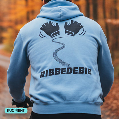 Ribbedebie zwaaien rugprint Hoodie