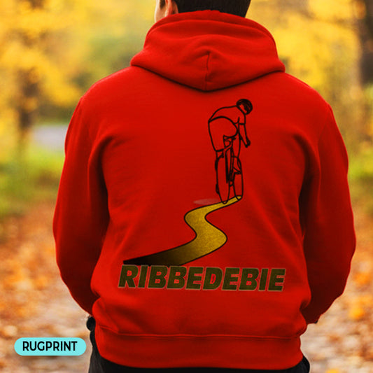 Ribbedebie rugprint Hoodie
