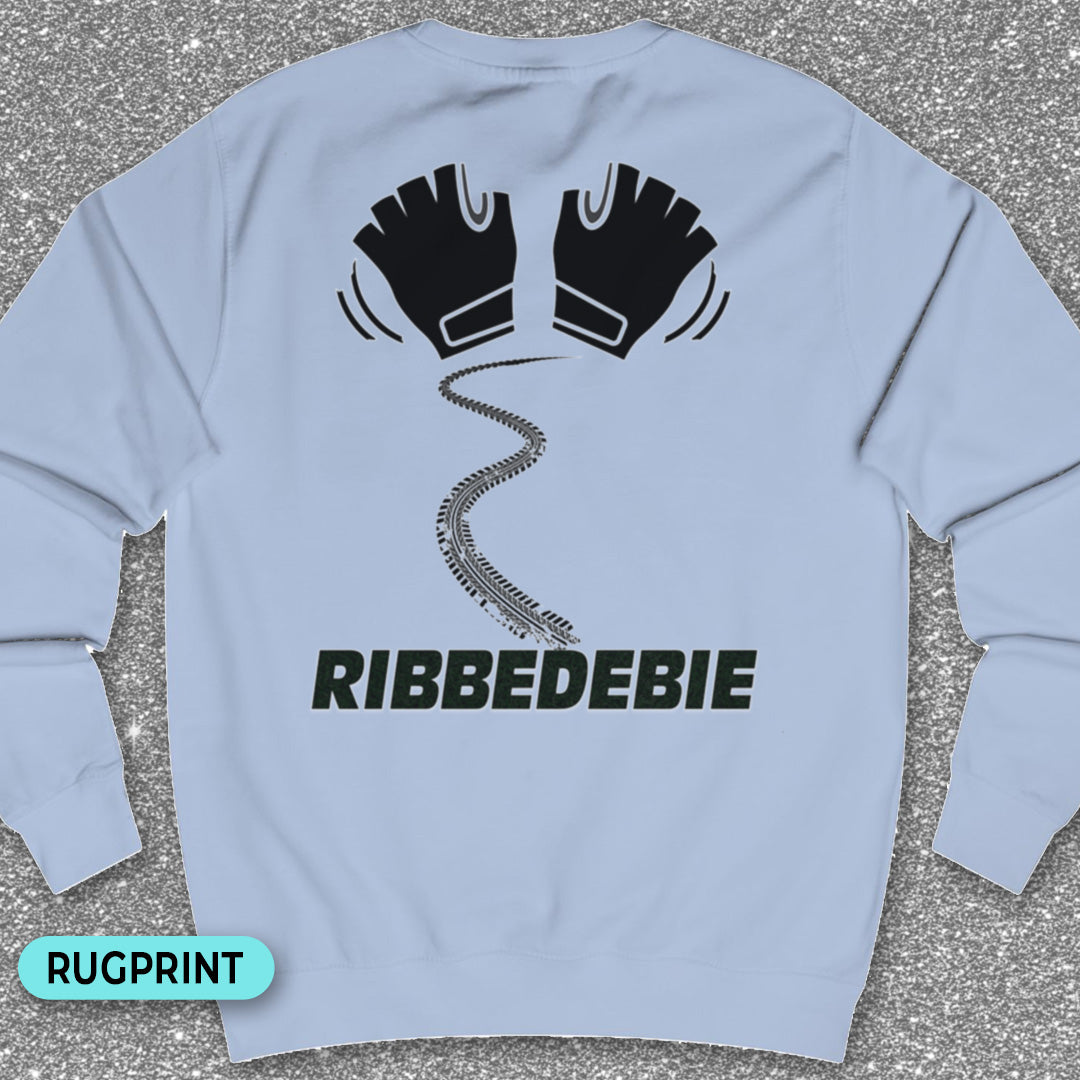 PedalShirt Sweater Lichtblauw (rugprint) S