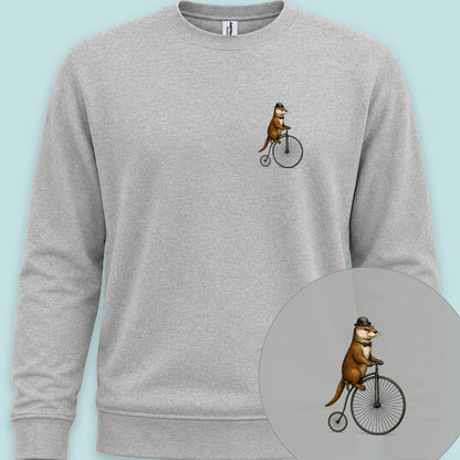 Otter op antieke fiets Sweater