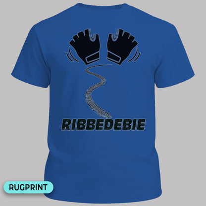 Ribbedebie zwaaien rugprint T‑Shirt