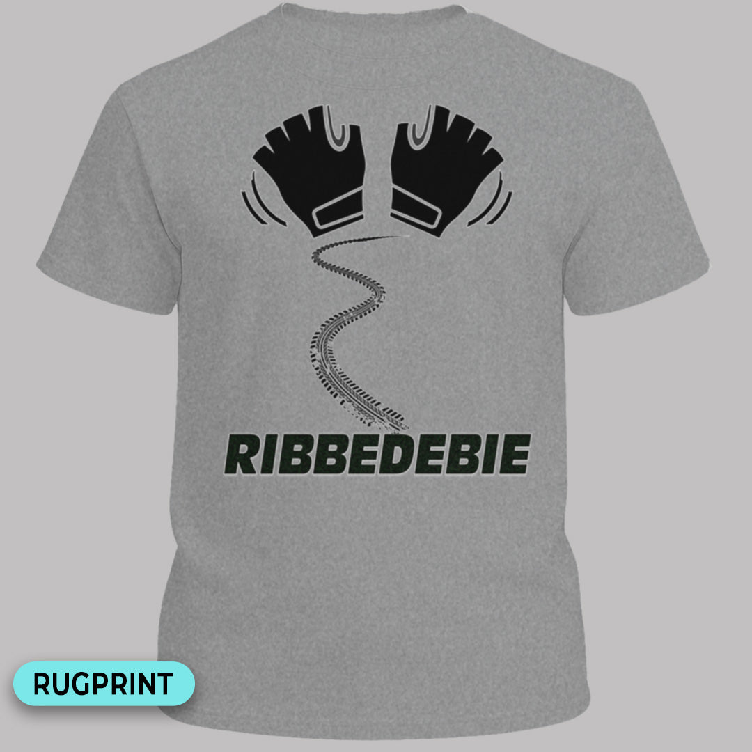 Ribbedebie zwaaien rugprint T‑Shirt