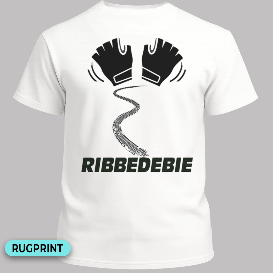 Ribbedebie zwaaien rugprint T‑Shirt