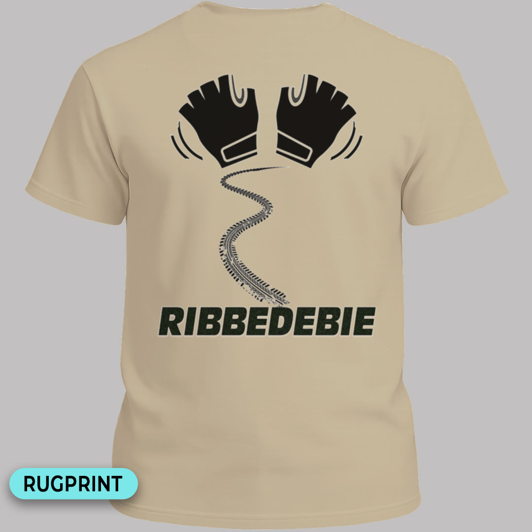 Ribbedebie zwaaien rugprint T‑Shirt