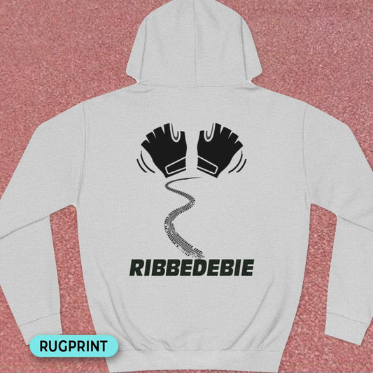 Ribbedebie zwaaien rugprint Hoodie