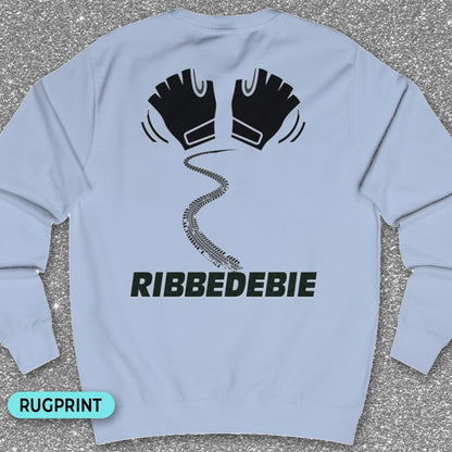 Ribbedebie zwaaien rugprint Sweater