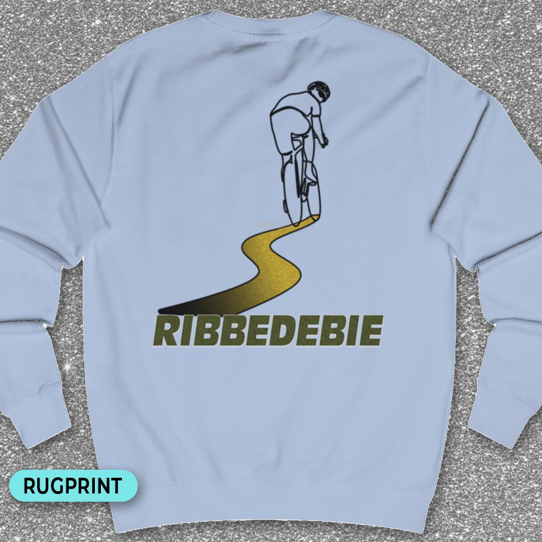 Ribbedebie rugprint Sweater