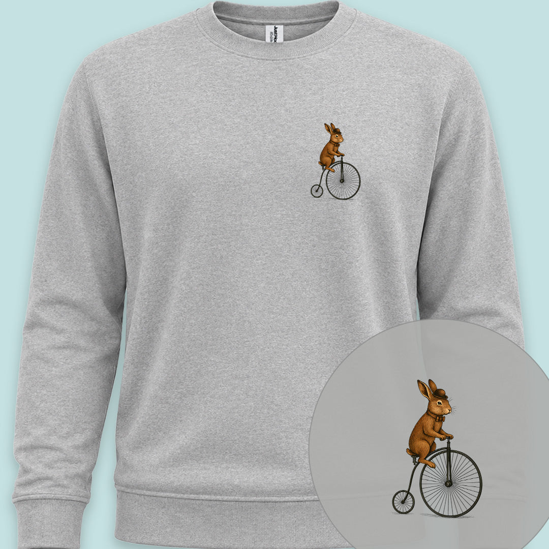 Konijn op antieke fiets Sweater