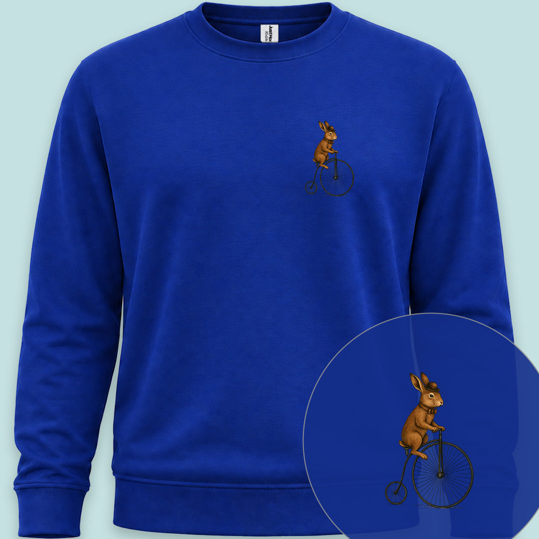 Konijn op antieke fiets Sweater