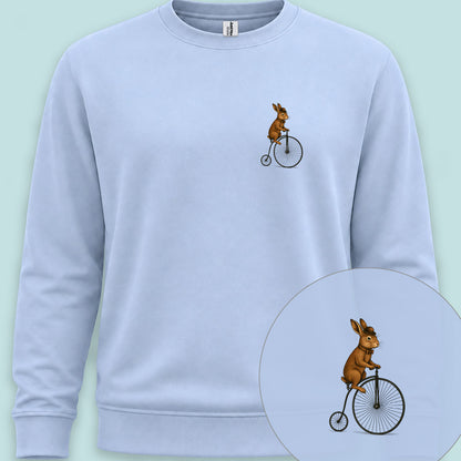 Konijn op antieke fiets Sweater