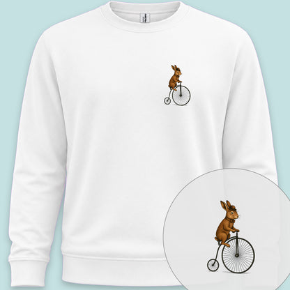 Konijn op antieke fiets Sweater