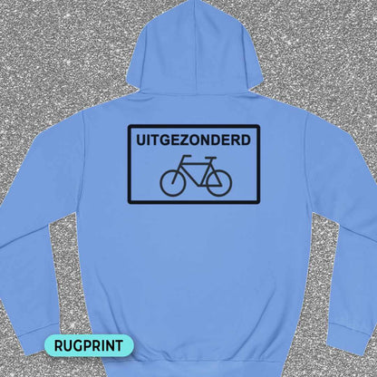 Uitgezonderd fietsers rugprint Hoodie