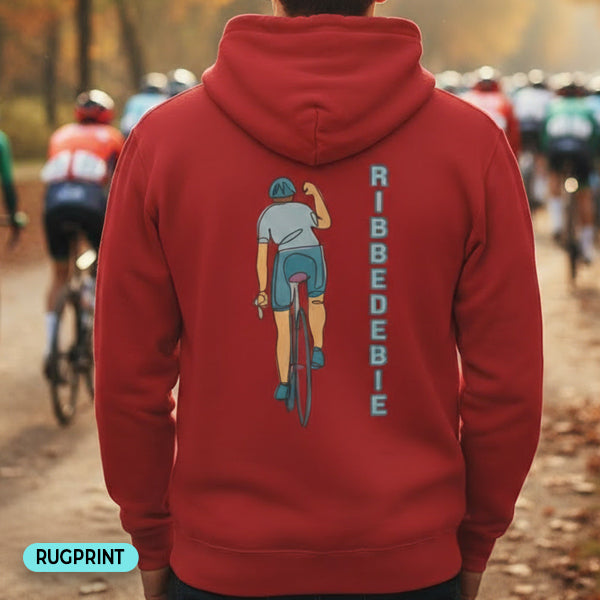 Ribbedebie verticaal rugprint Hoodie