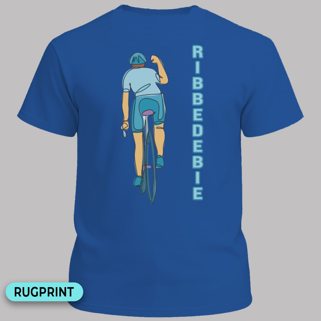 Ribbedebie verticaal rugprint T-Shirt
