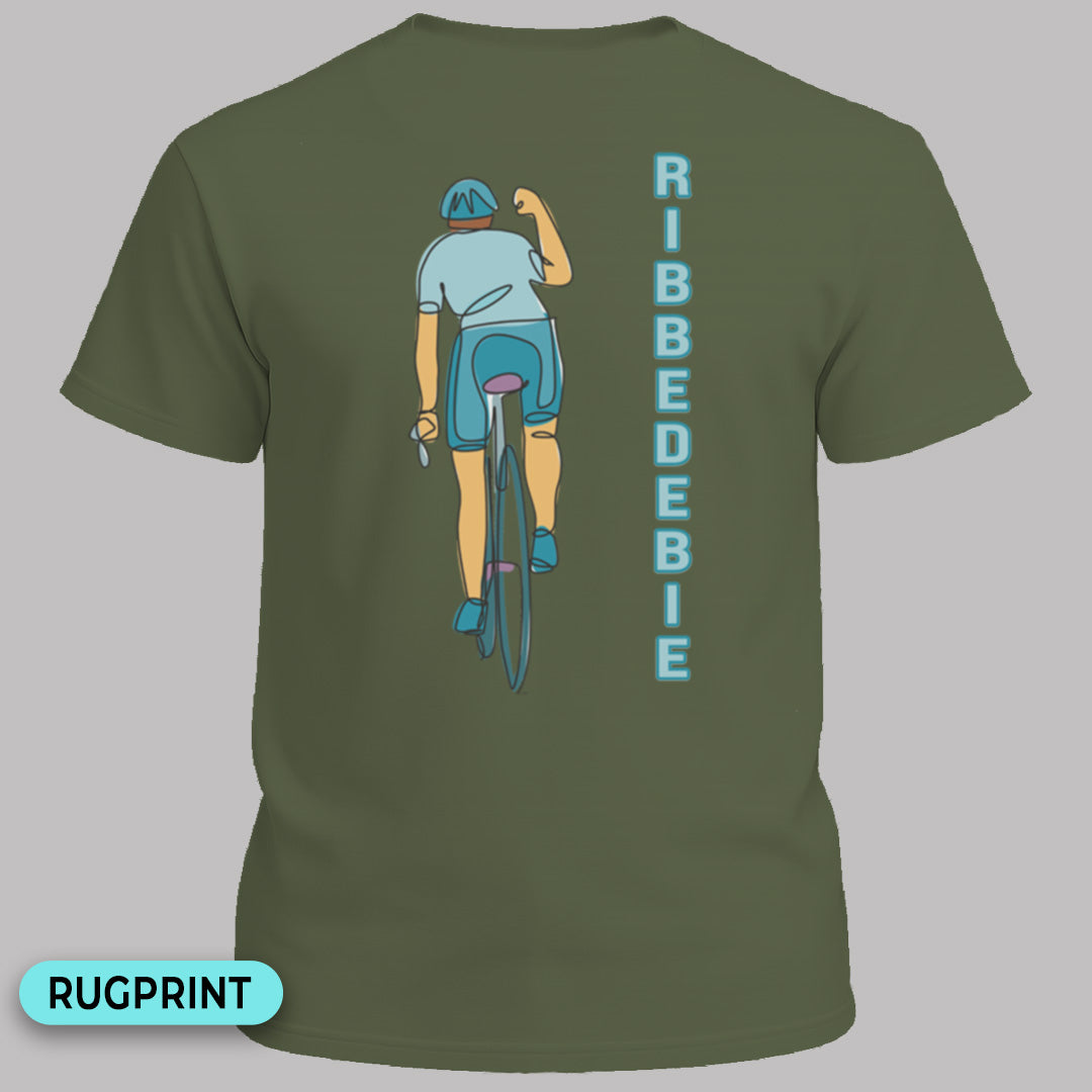 Ribbedebie verticaal rugprint T-Shirt