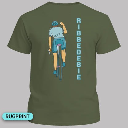 Ribbedebie verticaal rugprint T-Shirt