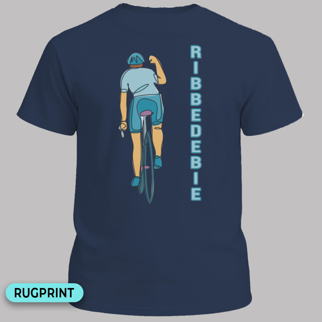 Ribbedebie verticaal rugprint T-Shirt
