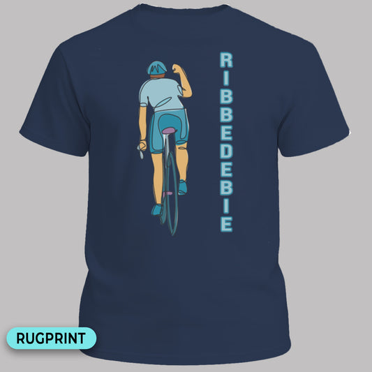 Ribbedebie verticaal rugprint T-Shirt