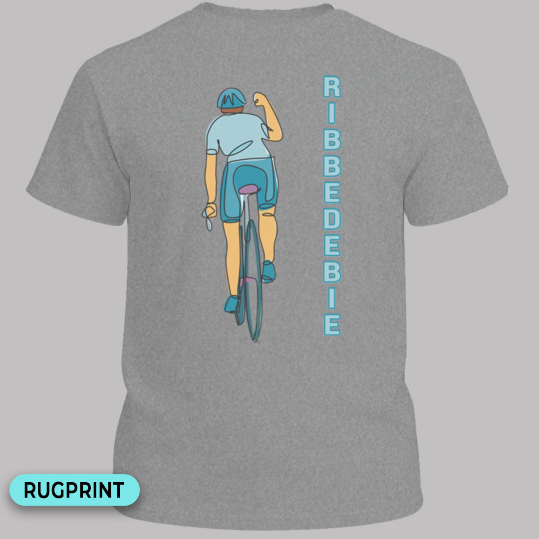 Ribbedebie verticaal rugprint T-Shirt