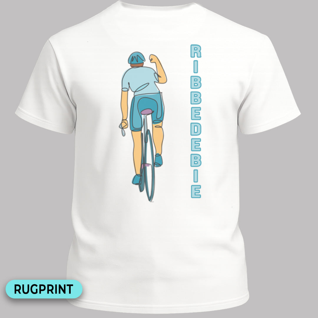 Ribbedebie verticaal rugprint T-Shirt