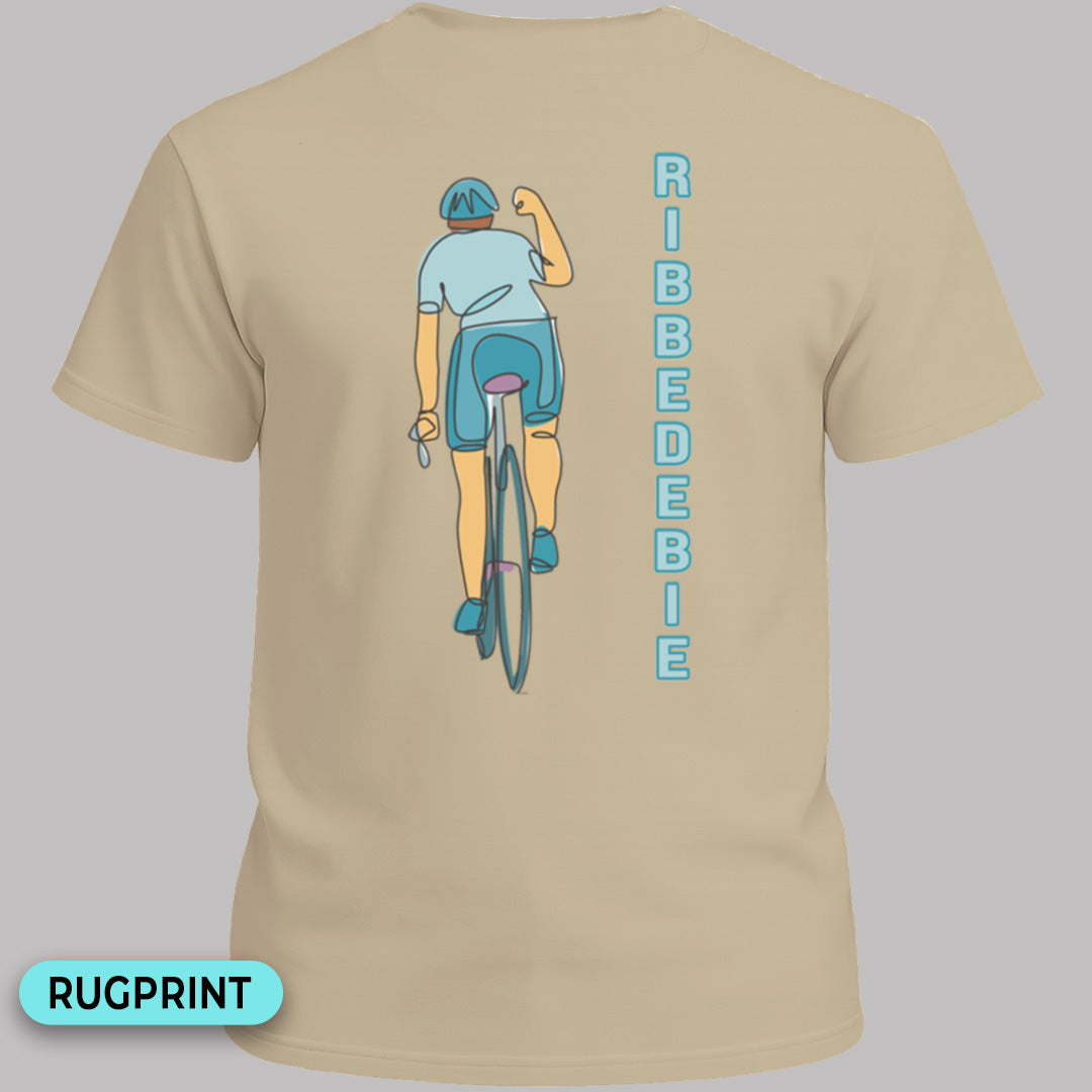 Ribbedebie verticaal rugprint T-Shirt