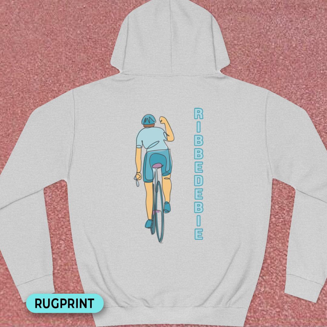 Ribbedebie verticaal rugprint Hoodie