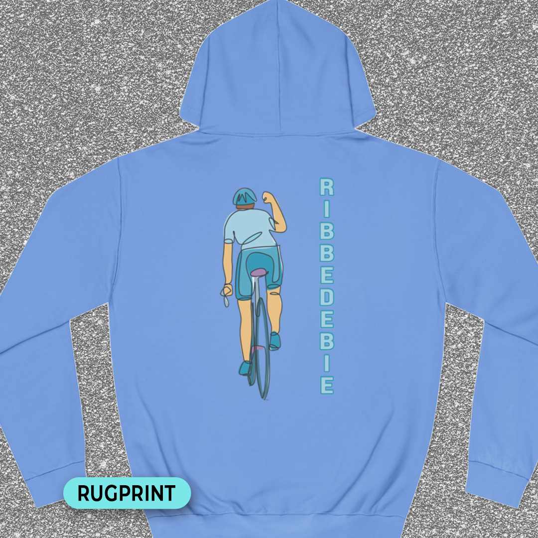 Ribbedebie verticaal rugprint Hoodie