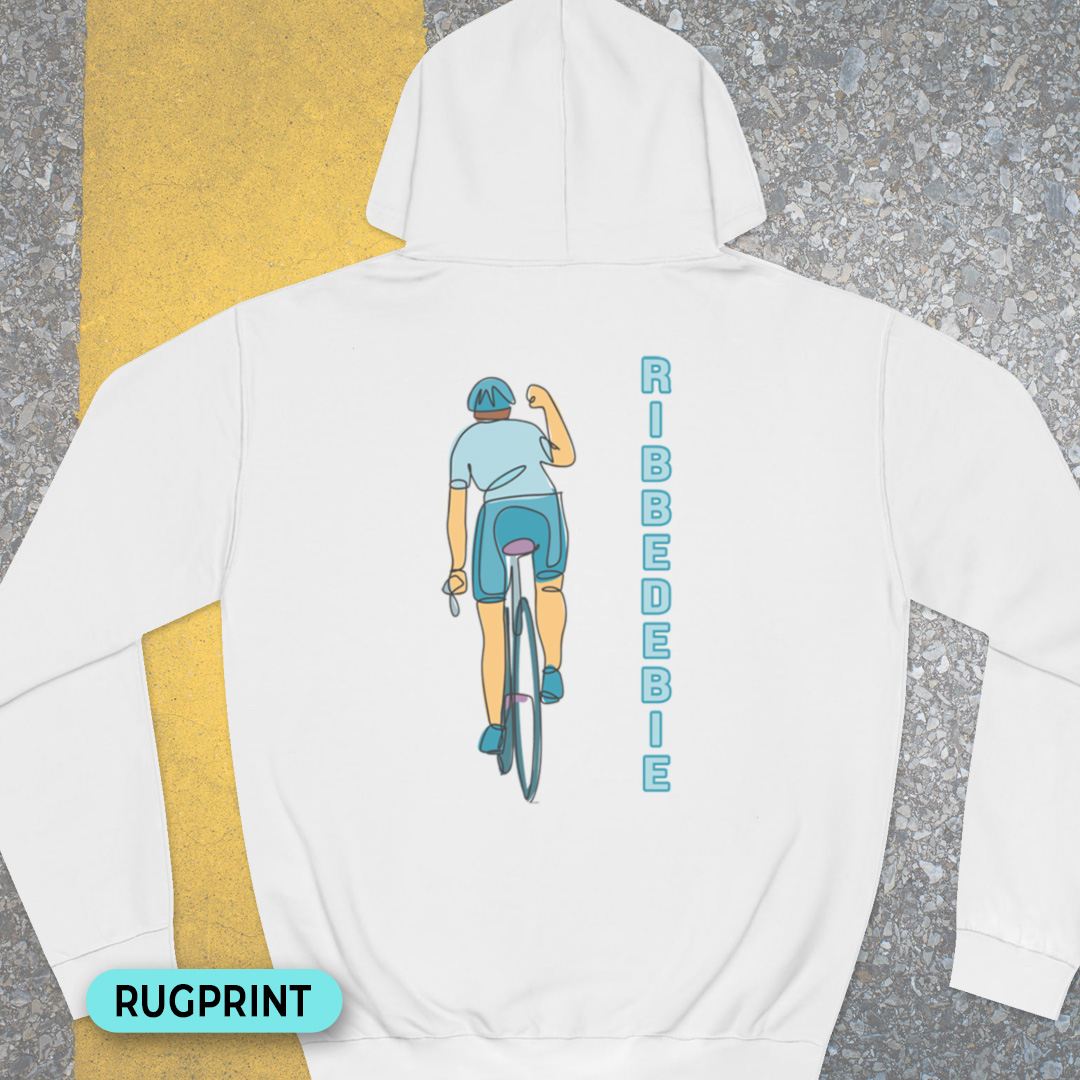 Ribbedebie verticaal rugprint Hoodie
