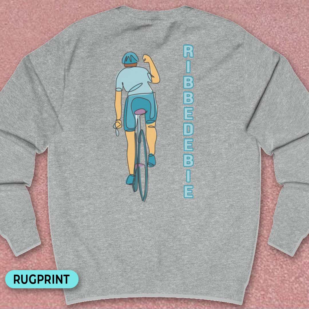 Ribbedebie verticaal rugprint Sweater