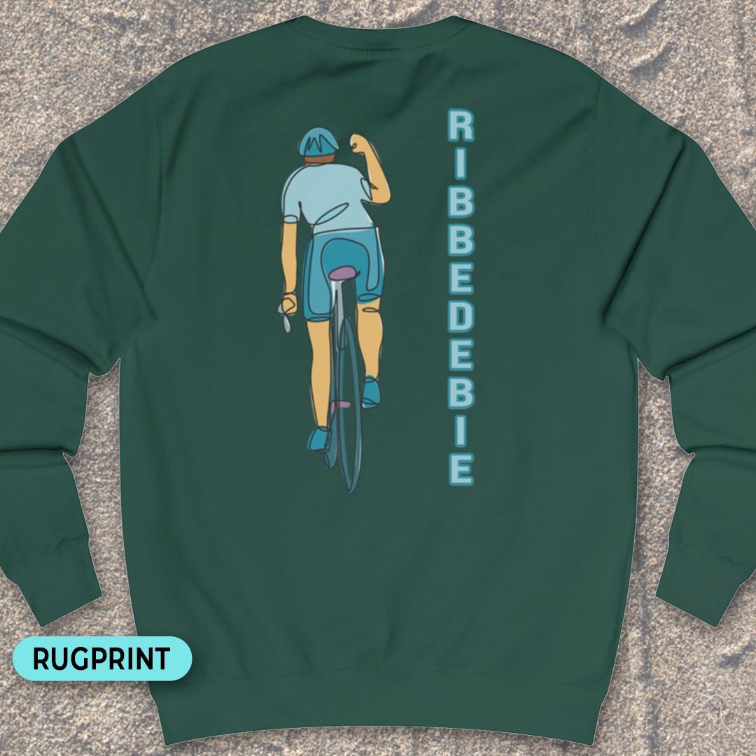 Ribbedebie verticaal rugprint Sweater