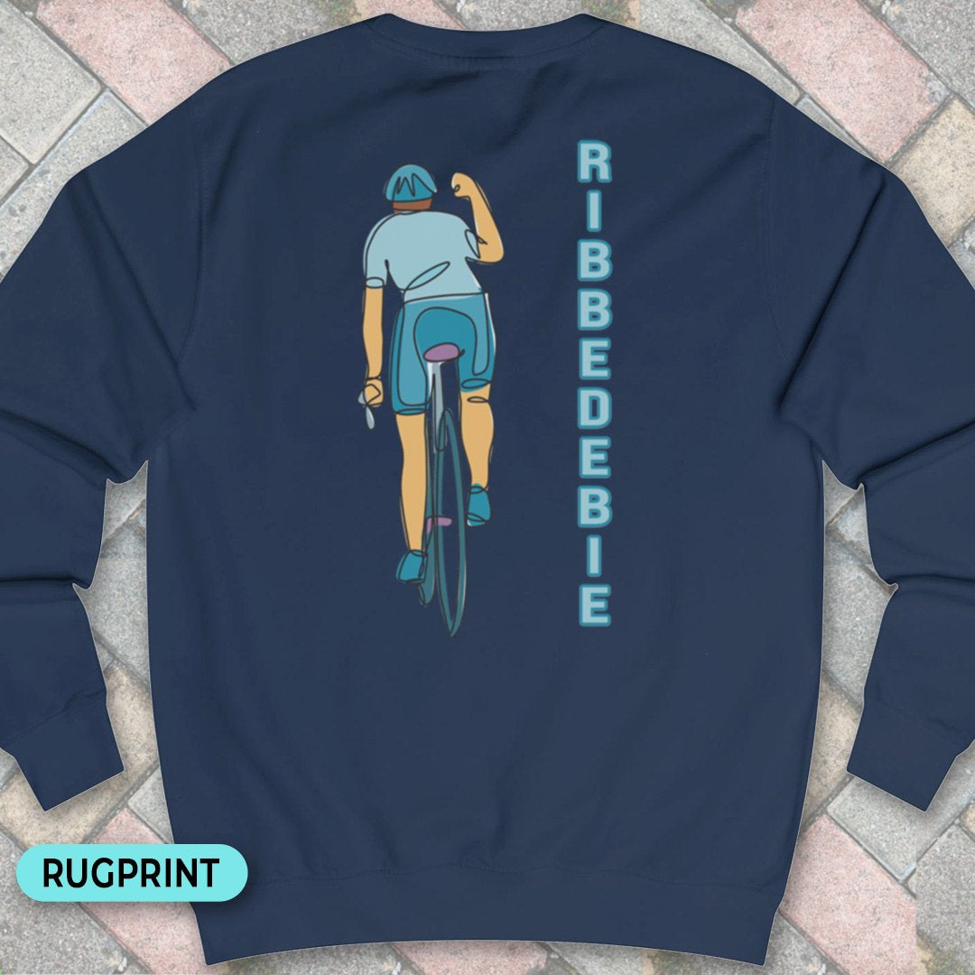 Ribbedebie verticaal rugprint Sweater