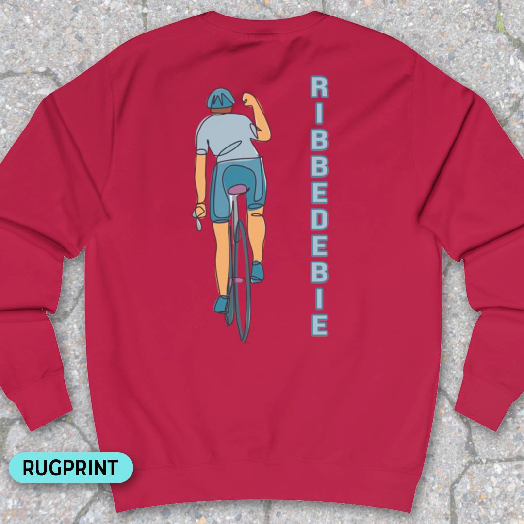 Ribbedebie verticaal rugprint Sweater