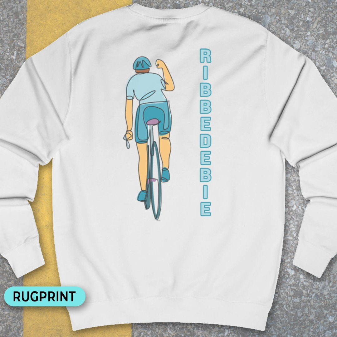 Ribbedebie verticaal rugprint Sweater