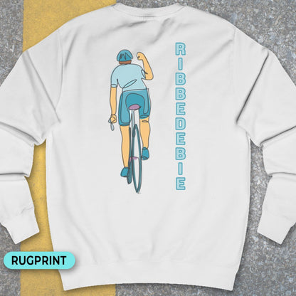 Ribbedebie verticaal rugprint Sweater