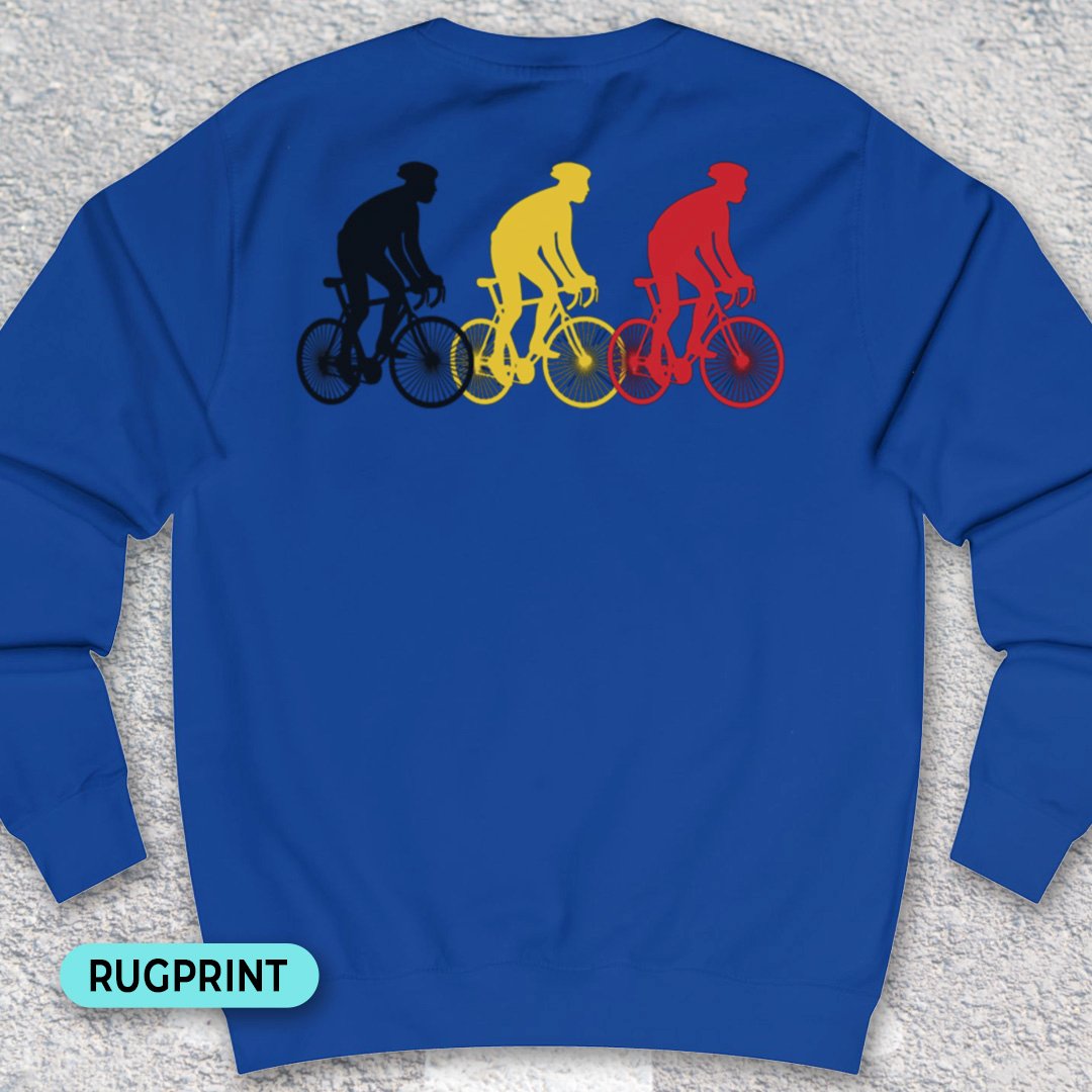 Koersers Belgische driekleur rugprint Sweatshirt