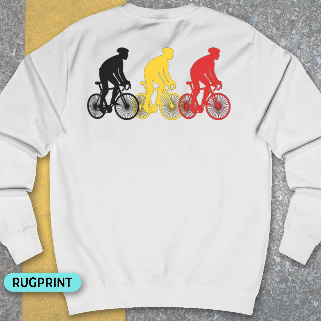 Koersers Belgische driekleur rugprint Sweatshirt