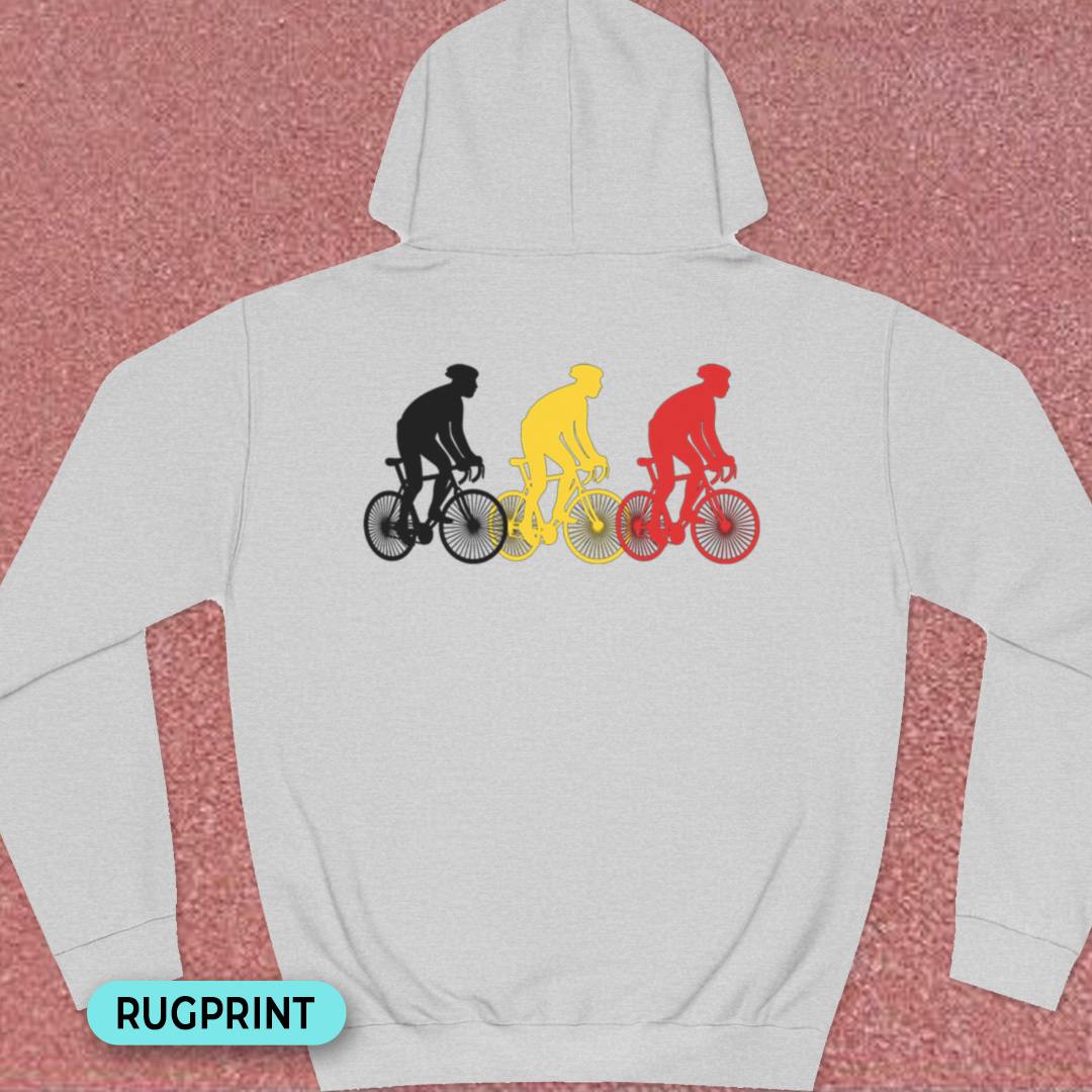 Koersers Belgische driekleur rugprint Hoodie