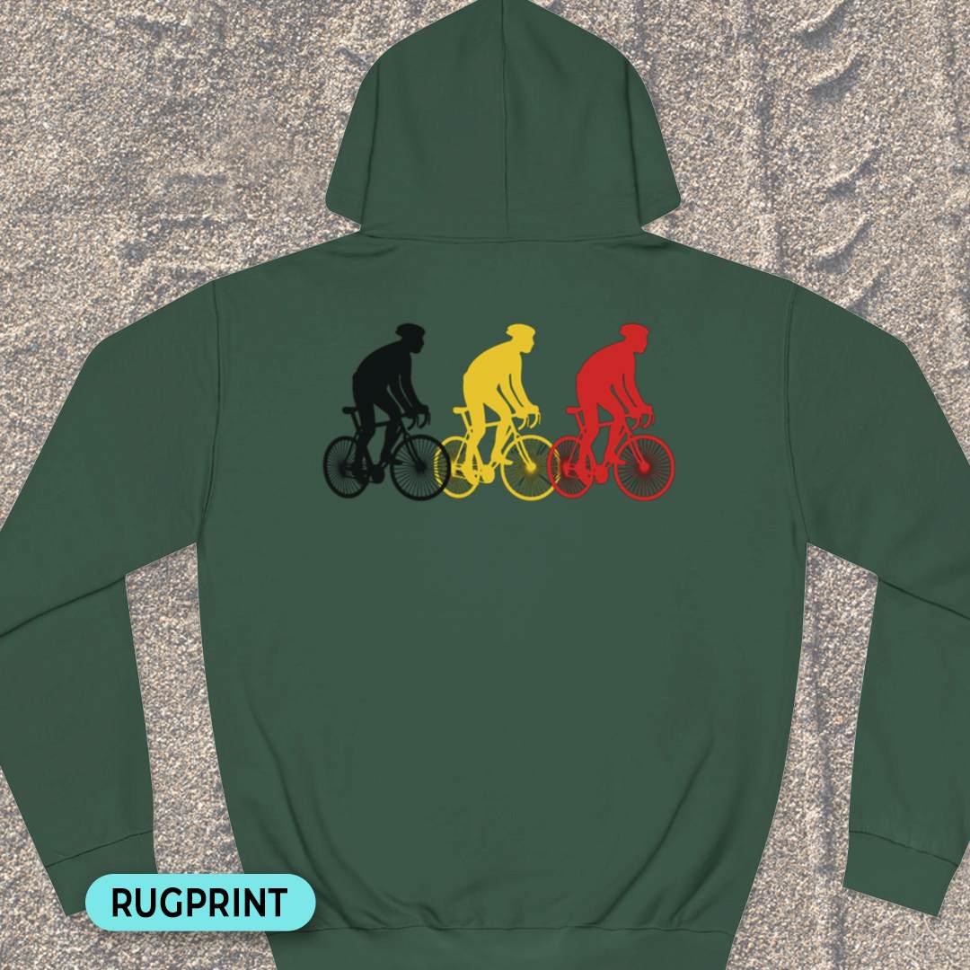 Koersers Belgische driekleur rugprint Hoodie