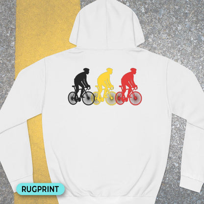 Koersers Belgische driekleur rugprint Hoodie