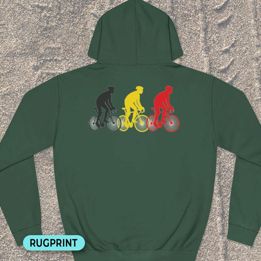 Koersers Belgische driekleur rugprint Hoodie